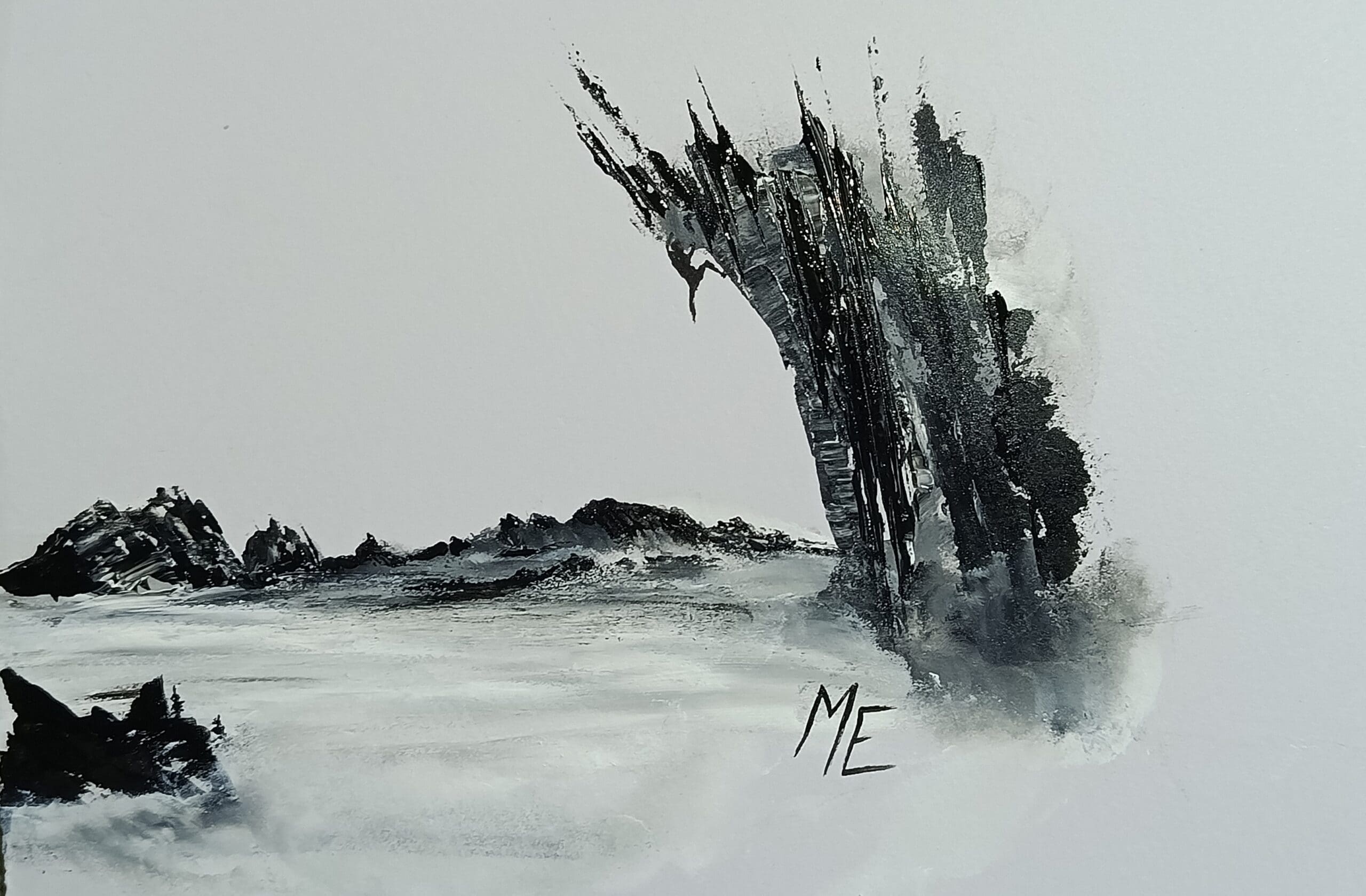 Grimpeur sur les falaises du Vercors